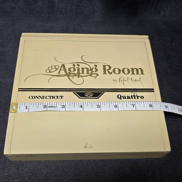 Aging Room Quattro Connecticut Empty Wood Cigar Box 8" x 9" x 2" - Picture 8 of 11